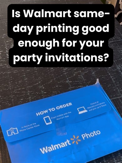 Can you really print party invitations SAME DAY at Walmart? 👀 I tested it using my own Etsy Canva invitation templates — here’s the honest review on paper quality, color, and print services. Quick party solution or not worth it? 🤷🏼‍♀️ Follow us to see how Walmart Same-Day compares to Zazzle Online Printing. This video isn’t sponsored — I just tested their same-day printing. #partyplanner #digitalinvitation #printing #comparison #birthday
