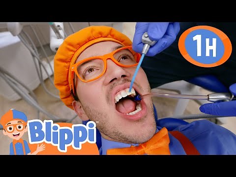 Blippi Teaches Kids How to Brush & Floss! | Fun Dental Hygiene for Kids - Learning Videos 🔵🟠