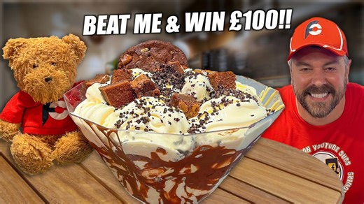 Man attempts massive 2.5kg ice cream sundae challenge meant for large families