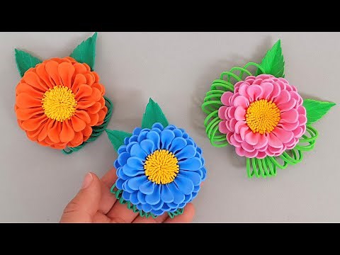 Como hacer Flores con Foamy | Flores Fáciles de Goma eva