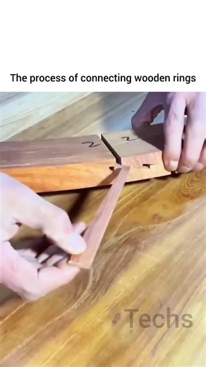 Technology🔹️Gadgets on Instagram: "Connecting wooden rings typically involves a technique called "interlocking" or "interlinked" rings, where one ring is threaded through another to create a chain or decorative pattern. This process often requires precise drilling of holes and careful threading to ensure the rings fit snugly without splitting or damaging the wood. Some artisans use additional tools like awls or small drills to make clean holes, and they may sand or smooth the edges to prevent s