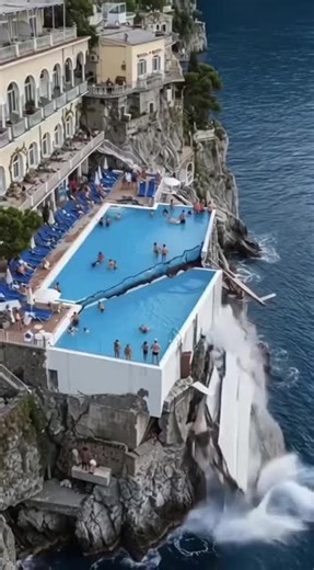 Swimming pool cracked