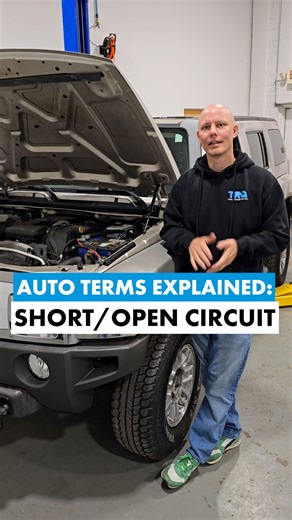 TRQ Auto Parts on Instagram: "Short circuits and open circuits are two of the most common — and most confusing — electrical problems your car can have. In this Auto Terms Explained video, we break down the difference between a short circuit (when electricity flows where it shouldn’t) and an open circuit (when the flow is interrupted). Understanding these two electrical terms makes it easier to track down wiring issues, diagnose faulty components, and make sense of what’s happening in your vehicl