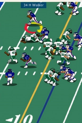1995 Giants vs Jets (highlights) Herschel Walker runs for a touchdown.