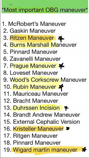 OBG IMPORTANT MANEUVER || NORCET / RRB || #nursingofficer #norcetmcq