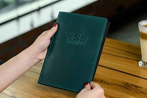 Custom Leather Menu Cover With Logo, Durable Restaurant Menu Holder, Beverage Menu, Leather Menu Holder, Menu Card Holders, Paper Menu Cover - Etsy