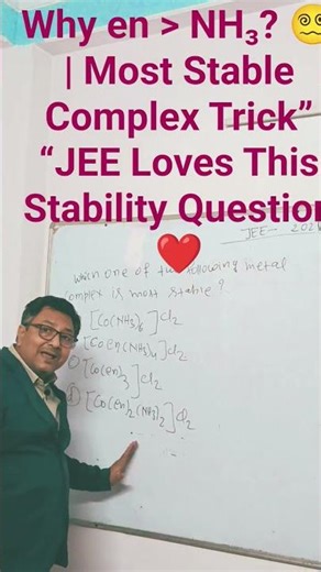 Which Complex is MOST STABLE? 😱 | Chelate Effect | JEE