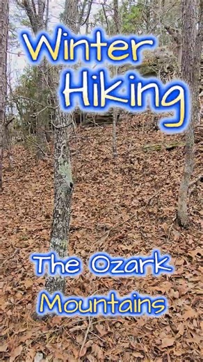 Hiking The Ozark Mountains In Winter #hiking #crunchingsounds #trekking #shorts #asmr #winterhike