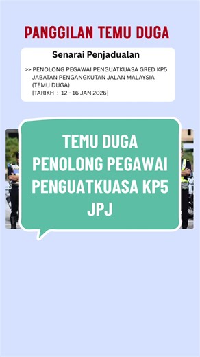 Temu Duga Penolong Pegawai Penguatkuasa Gred KP5
