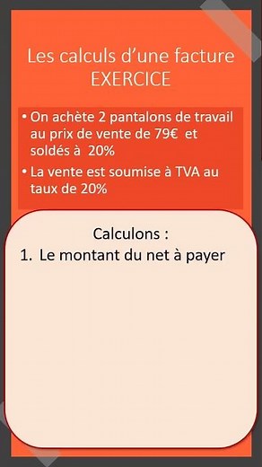 Faire les calculs d'une facture avec remise