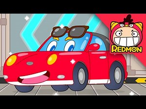 A Convertible with a broken roof | Easy Clean Repair Shop | 4K Cartoons | REDMON