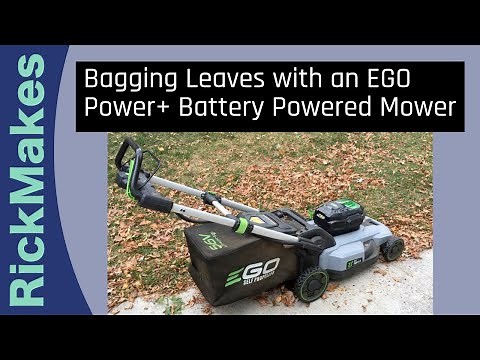 Bagging Leaves with an EGO Power+ Battery Powered Mower