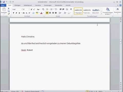 Serienbriefe mit Microsoft Word & Excel 3 - Drucken / Erzeugen der einzelnen Briefe