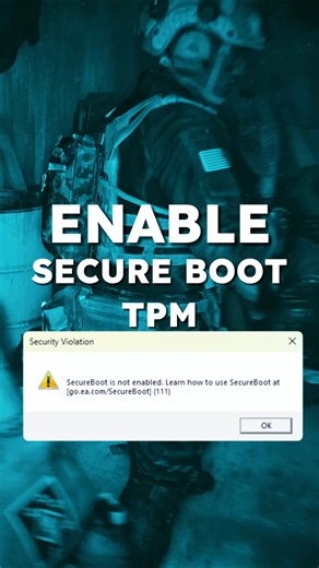EaseUS Software on Instagram: "Enable Secure Boot/TPM for Battlefield 6 #bf6 #battlefield6 #secureboot #pcgaming #secureboot #windows #pctips #shorts #techtips #battlefield"