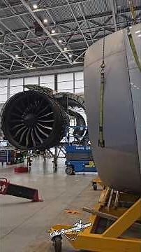 Replacing a $10 million aircraft engine. #aircraftmaintenance