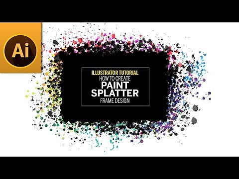 Vector Paint Splatter Frame in Illustrator | Paint Splash Frame | Dynamic Modern Style Splash Frame