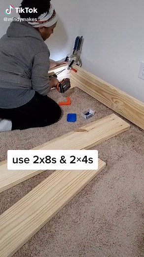 DIY Platform Bed Frame with LED Lighting Plans
