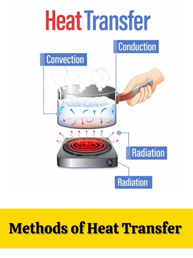 Engineering School | Methods of Heat Transfer – Conduction, Convection & Radiation Explained Heat Transfer Basics | Conduction vs Convection vs Radiation... | Instagram