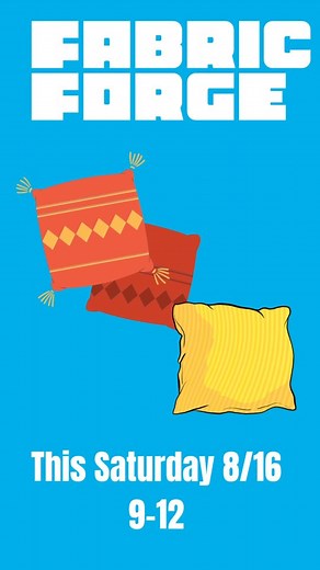 🛋️ Home goals, but make it handmade. This Saturday, learn to sew your own stylish pillow sham — perfect for beginners, fun for everyone. 🪡✨ You’ll leave with a cozy creation and the skills to keep stitching. Best part? Every class you take helps power over 2,000 hours of hands-on training each year for Houston makers and entrepreneurs — including more than 30 working moms who’ve gained their first paid employment through Fabric Forge. Your Saturday of sewing helps open doors to opportunity rig