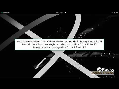 How to switch between the GUI and Text mode (Command Line mode) on Rocky Linux 9