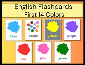 ESL Color Flashcards & Posters: English Learning (digital Download) - Etsy Canada