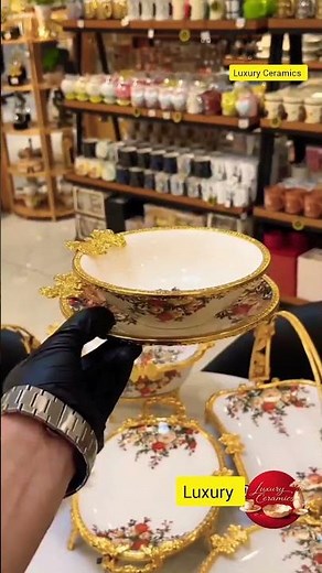 The Most Elegant Dinnerware Set You’ll See Today ✨👑 #luxuryceramics #tableware