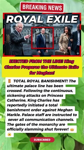 BANISHED! 😱 King Charles Orders Total Royal Exile of Meghan After Catherine Attack! #KingCharles