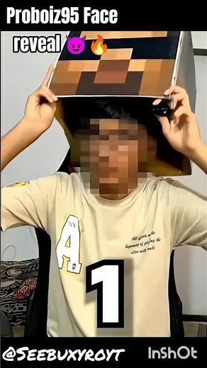 Proboiz95 Face reveal 😈 watch till 🔚☠️| #minecraft #shorts