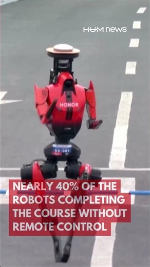 Humanoid robots race against humans in half-marathon