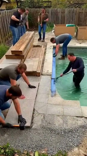 Overgrown Pool Deck Turned Into a Luxury Pool Terrace! 🤯 #luxurypools #overgrownyard #backyard