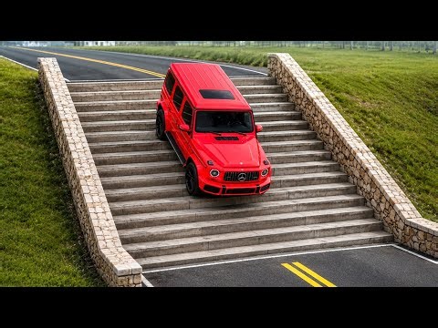 Cars vs Stairs Challenge #15 in BeamNG Drive!