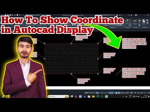 How To show Coordinate in Autocad Display || How To Display Coordinate on Autocad Drawing