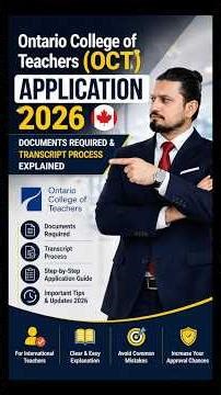 Ontario College of Teachers (OCT) Application 2026 🇨🇦 | Documents Required & Transcript Process