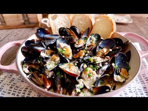 The Best No-Wine Creamy Garlic Butter Mussel Recipe 奶香蒜蓉黄油青口Christmas Fish & Co Seafood No Alcohol