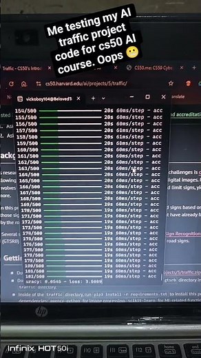 Cs50 AI Traffic project code testing #cs50 #python #belovedtechnology