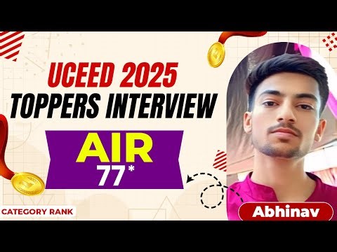 Abhinav Prem Sagar | AIR-77* | UCEED (2025) Topper Interview | PW Design & Arch
