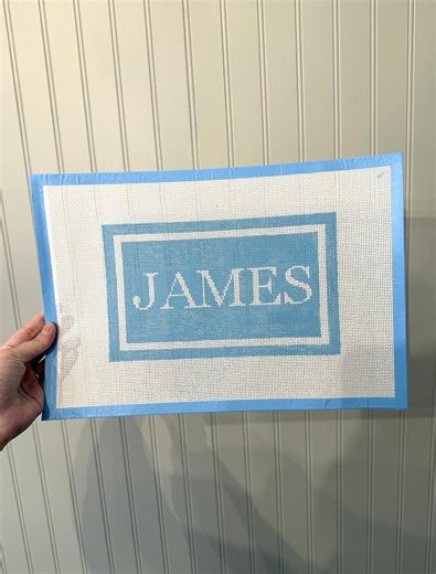 Custom Name Needlepoint Canvas (baby Pillow, Door Hang, Frame) - Etsy