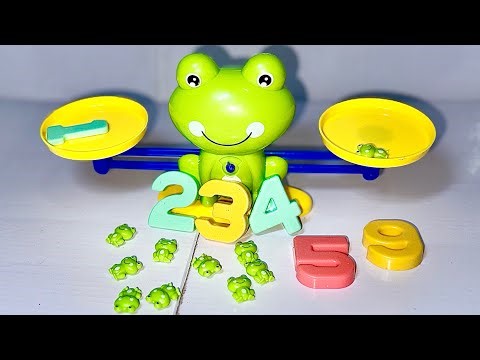 Learn Basic Maths with Physical balancing frog scale Math Toy | Learn Counting & addition #addition