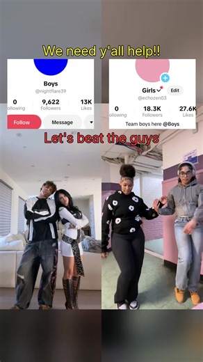 Girls Take on Boys in Dance Challenge