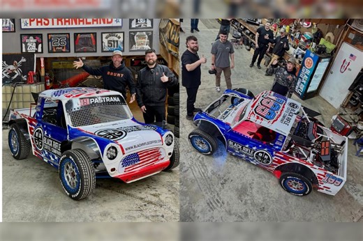 Travis Pastrana's latest showcar is a Mini Cooper pickup with Hayabusa engine
