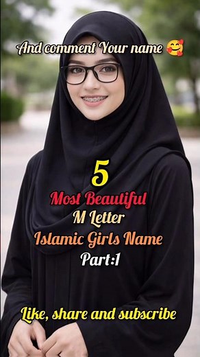 5 Most Beautiful M Letter Islamic Girls Name part:1 #shortsfeed #shortvideo #islamicvideo