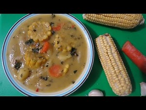 TRINIDADIAN Corn Soup with COCONUT MILK- Caribbean Cooking with JGM PRODUCTS