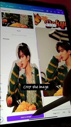 KPOP Canva Poster Edit | How to Crop Photo in Canva - Canva for Beginners #dk #seventeen
