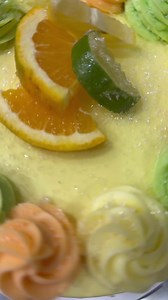 Citrus cake- lemon, orange, and key lime with icing flavors to match. I had to cut myself a slice😂😋❤️. #scottscakeart Blue Rooster Bake Shop & Eatery on the Square | Scott’s Cake Art