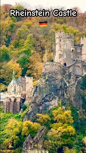 Rheinstein Castle🇩🇪 constructed ca. 1316/1317. It was important for its strategic location #shorts