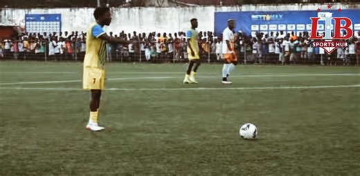 Heaven Eleven gets one hand on the Bettomax Champions Cup after a clinical header from Yaya Bility. 🎥: Intelsports | LIB Sports Hub