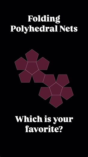 MVP | Folding Polyhedral Nets We show four polyhedral nets folding up to the associated polyhedron: one tetrahedron, one cube, and two... | Instagram
