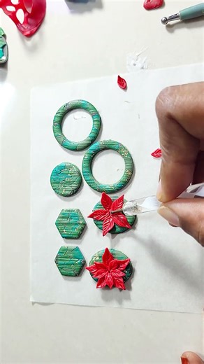 Polymer Clay Holiday Earrings - 3 #Claytutorial #Polymerclay #Christmas
