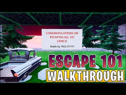 Escape 101 Walkthrough by Treefittyy 0477-9259-2809 - How To Complete 101 Escape Map in Fortnite!