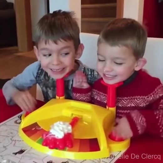 Brothers Play Pie Face Game